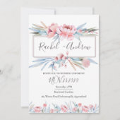 Fleur de pêche | Faire-part de mariage floral (Devant)