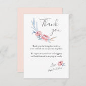 Fleur de pêche | Merci Mariage floral (Devant / Derrière)