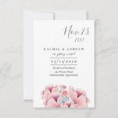 Fleur de Pêcher | Faire-part floral de mariage à c (Dos)