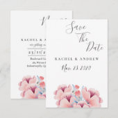 Fleur de Pêcher | Faire-part floral de mariage à c (Devant / Derrière)