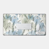 Fleur de perce-neige pastel subtil personnalisé (Clavier et souris)