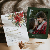 Fleur de pin de Noël tout en un mariage Invitation