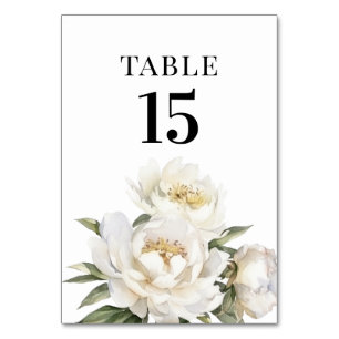 fleur de Pivoine blanche Numéro de table