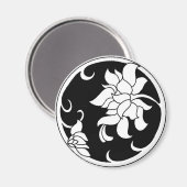 Fleur de pivoine chinoise - Aimant (Recto/Verso)