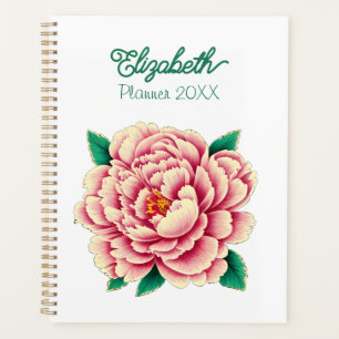 Fleur de pivoine rose vintage blanc