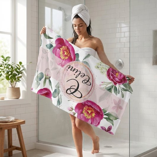 Fleur de pivoine sans soudure motif Jeu d'oreiller