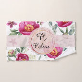 Fleur de pivoine sans soudure motif Jeu d'oreiller (Serviette à main)