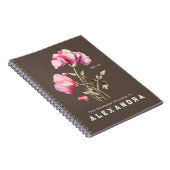 Fleur de pois doux - Carnet Personnaliser (Côté Droit)