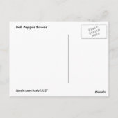 Fleur de poivre abstraite ~ carte postale (Dos)