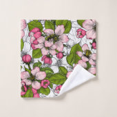 Fleur de pomme sur blanc (Gant de toilette)