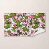 Fleur de pomme sur blanc (Serviette à main)