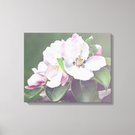 Fleur de pommier sur toile de printemps Art mural (Recto)