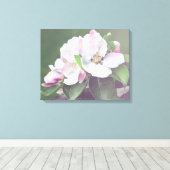 Fleur de pommier sur toile de printemps Art mural (Insitu (Plancher de Bois))