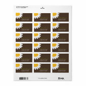 Fleur de printemps de marguerite blanche Étiquette (Feuille entière)