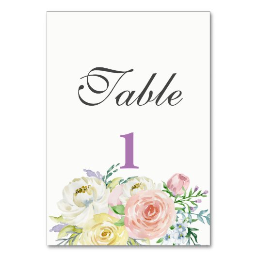 fleur de printemps recto verso, carte de table (Par défaut)