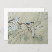 Fleur de prune au printemps - Feuille papier (Devant / Derrière)