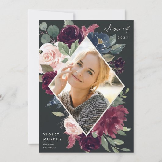 Fleur de prune | Faire-part d'obtention d'une lice (Devant)