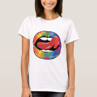Fleur de Rainbow Licking Lips T-shirt