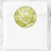 Fleur de rose jaune Étiquette Palm Feuille Logo (Sac)