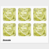 Fleur de rose jaune Étiquette Palm Feuille Logo (Feuille)