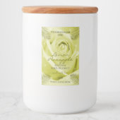 Fleur de rose jaune Étiquettes avec Feuilles de pa (Devant)