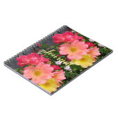 Fleur de rose jaune rouge Floral Journal Rose (Côté gauche)