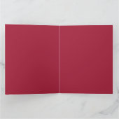 Fleur de rose rouge florale Carte de vœux rose rou (Intérieur)