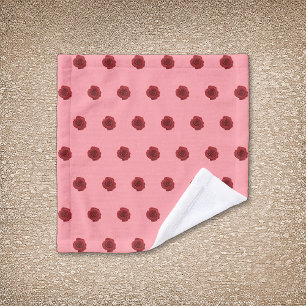 Fleur de rose rouge Motif sans couture sur linge