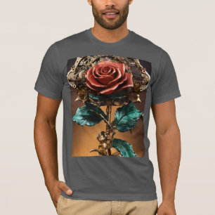 Fleur de Rose Steampunk - T-shirt d'élégance mécan