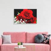 Fleur de roses rouges Papier en toile (Insitu(Salon))