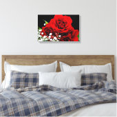 Fleur de roses rouges Papier en toile (Insitu(Chambre))