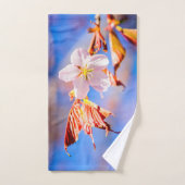 Fleur de Sakura rose Ciel bleu (Serviette à main)
