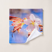 Fleur de Sakura rose Ciel bleu (Gant de toilette)