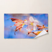 Fleur de Sakura rose Ciel bleu (Serviette à main)