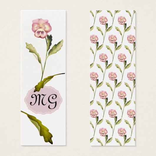 Fleur de sansy avec initiales (Devant & derrière)