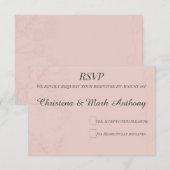 Fleur de Satin  RSVP Kaartje (Voorkant / Achterkant)
