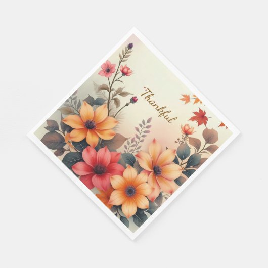 Fleur de serviettes en papier d'automne (Coin)