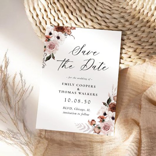 Fleur de soie Enregistrer la carte Date