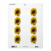 Fleur de soleil Étiquette (Feuille entière)