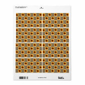 Fleur de soleil Étiquette (Feuille entière)