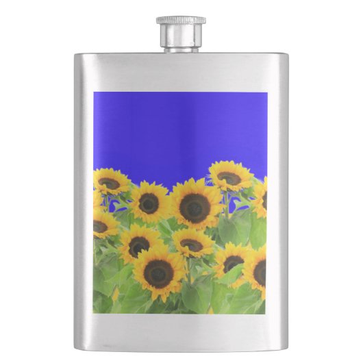Fleur de soleil Flacon couleurs drapeau ukrainien (devant)