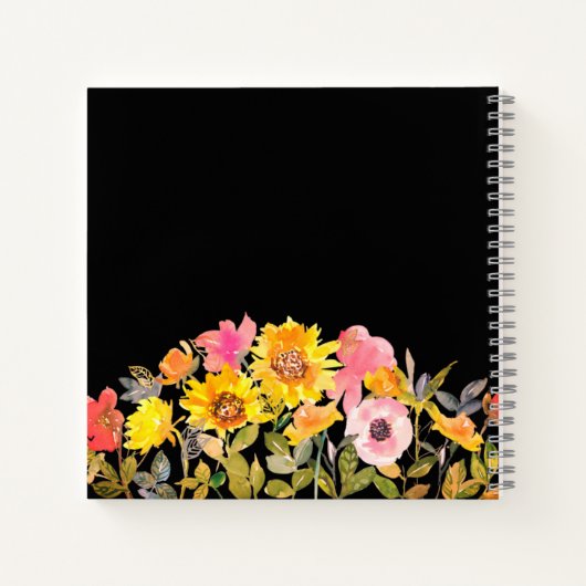 Fleur de soleil florale Nom botanique Journal de r (Dos)