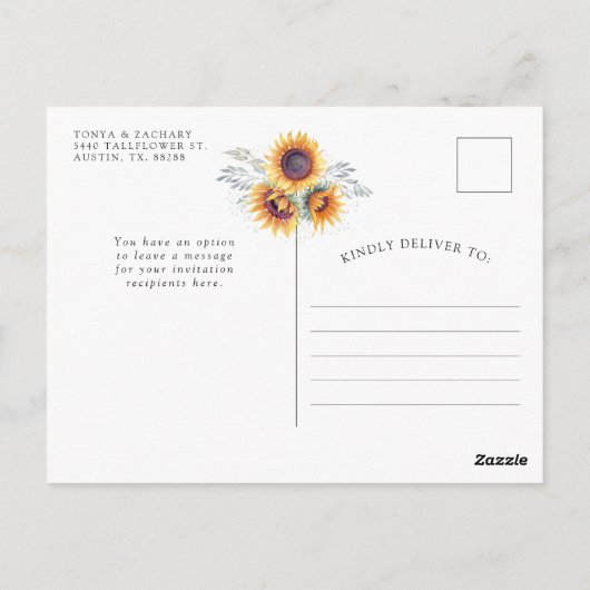 Fleur de soleil printanière | Invitation du groupe (Dos)