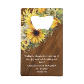 Fleur de soleil rustique mariage en bois Favoriser (Dos)
