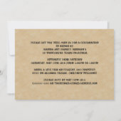 Fleur de style steampunk Invitation de mariage vin (Dos)