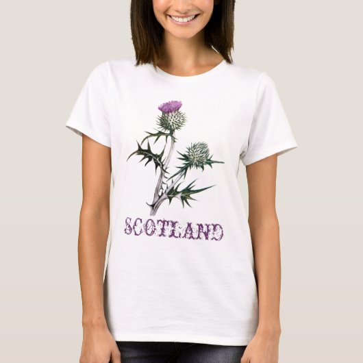 Fleur de T-shirt de chardon de l'Ecosse (Devant)