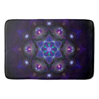 Fleur de tapis de bain de mandala de la vie