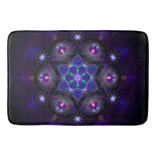 Fleur de tapis de bain de mandala de la vie (Devant)