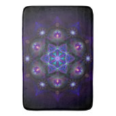 Fleur de tapis de bain de mandala de la vie (devant Vertical)