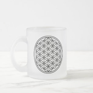 Fleur de tasse en verre givré de la vie